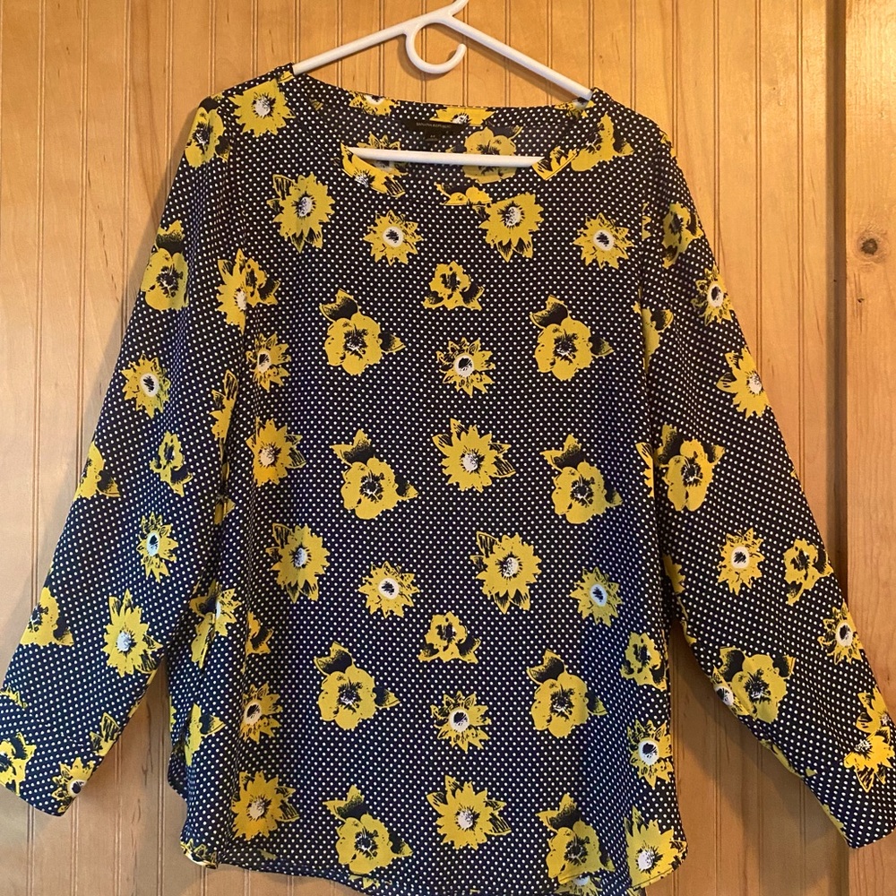 Banana Republic Sunflowers Blouse